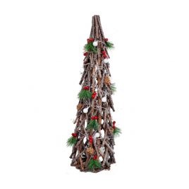 Wooden Christmas Tree with Decorative Cherry (L)