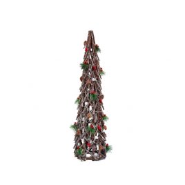 Wooden Christmas Tree with Decorative Cherry (S)