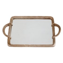 Golden Rope Mirror Tray