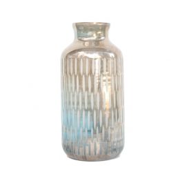 Forest Green with Copper Effect Glass Vase