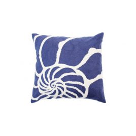 Navy Blue Nautilus Pillow