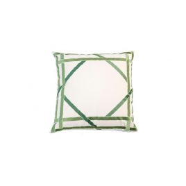 Geometric Bamboo Green Pillow