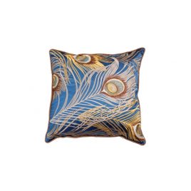 Royal Blue Peacock Pillow