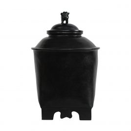 Black Lacquerware urn with lid