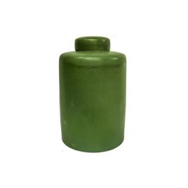 Kelly Green Ceramic Ginger Jar with Lid (L)