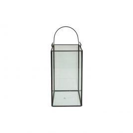 Hurricane Glass Candle Holder (Black)
