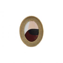 Gold Woven Rope Oval Frame