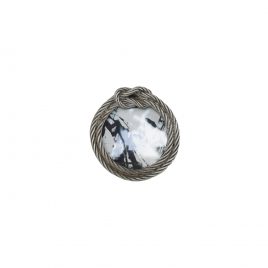 Silver Rope Round Frame