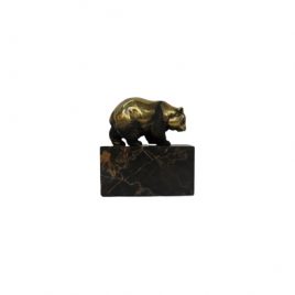 Bronze Panda on Marble Base