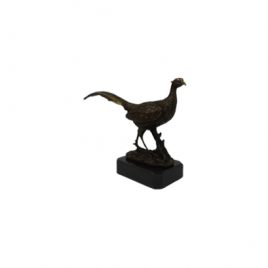 Antique Brass Peacock Sculpture