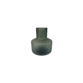 Spiral Pattern Grey Vase