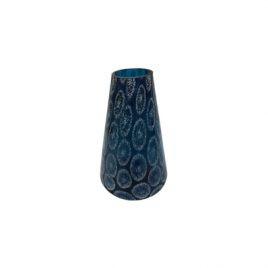 Blue Frosted Glass Vase (L)