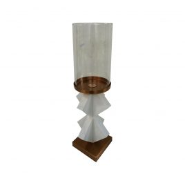 Gold Glass Candle Holder (L)