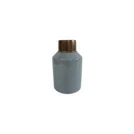 Grey Ceramic Vase Gold Edge(S)