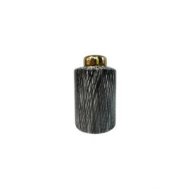 Black&White Pattern Ceramic Jar with Lid(S)