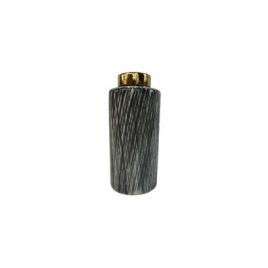 Black&White Pattern Ceramic Jar with Lid(L)