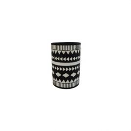 Black & White Pattern Ceramic Vase