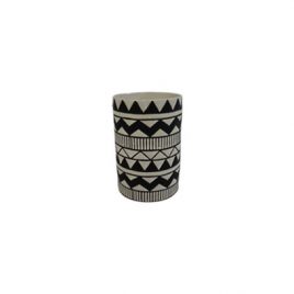 Black & White Pattern Ceramic Vase