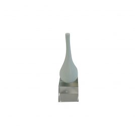 Light Blue Ceramic Vase with Crystal Base