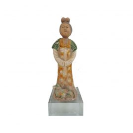 Ceramic Chinese Lady Doll with Crystal Base