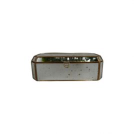 Glass Mirror Box with Gold Trim