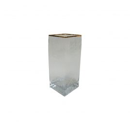 Golden Trim Glass Vase
