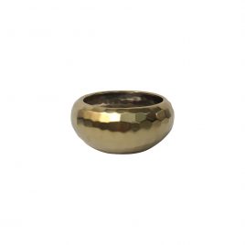 Gold Metallic Ceramic Bowl
