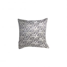 Silver Metallic Cube Pillow