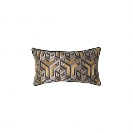 Copper Geometric Lumbar Cushion