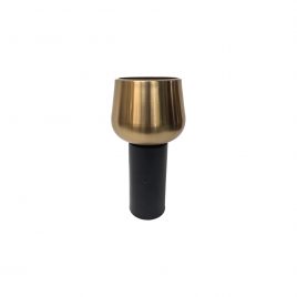 Gold Metal Urn with Black base (S)