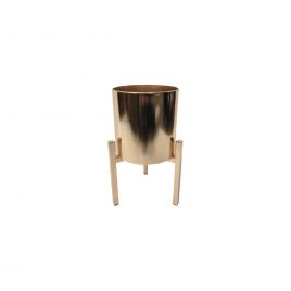 Shiny Gold Planter with legs (L)
