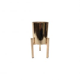 Shiny Gold Planter with legs (M)