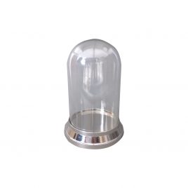 Glass Dome with Silver Base (Medium)
