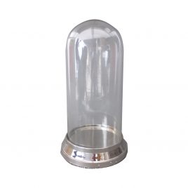 Glass Dome with silver base (Medium)