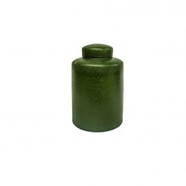 Kelly Green Ceramic Ginger Jar with Lid (S)