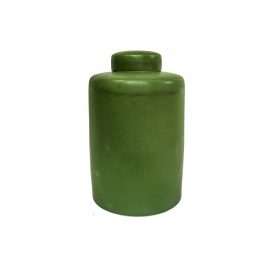 Kelly Green Ceramic Ginger Jar with Lid (L)