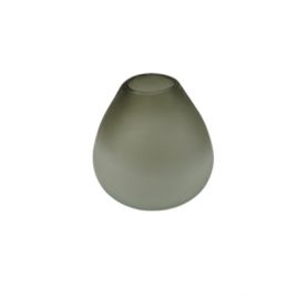 Grey Frosted Glass Vase