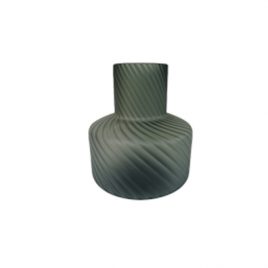 Spiral Pattern Grey Vase