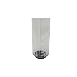 White Striped Glass Vase(S)