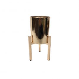 Shiny Gold Planter with legs (M)