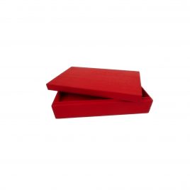 Rectangular Red Jewelry Box w/ Red Insert
