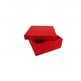 Square Red Jewelry Box w/ Red Insert