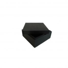 Square Black Jewelry Box w/ Black Insert