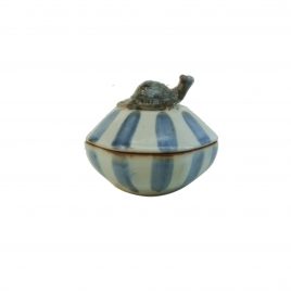 Turtle Stripe Decagon Ceramic Jewelry Box