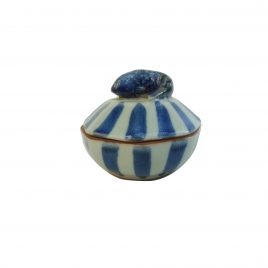Fish Stripe Decagon Ceramic Jewelry Box