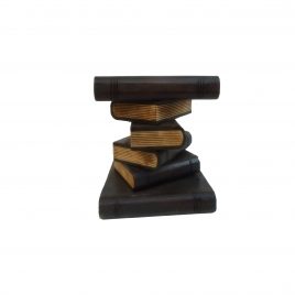 Black Wooden Books Stack (S)