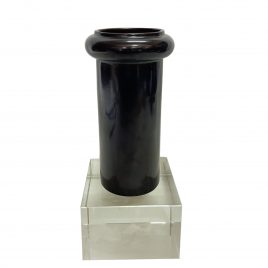 Black Ceramic Totem Pole w/ Crystal Base (M)