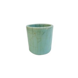 Planter Pot Celadon Cracked