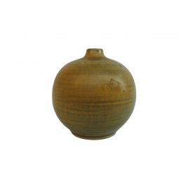 Yellow mustard ceramic vase