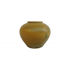 Yellow mustard ceramic vase